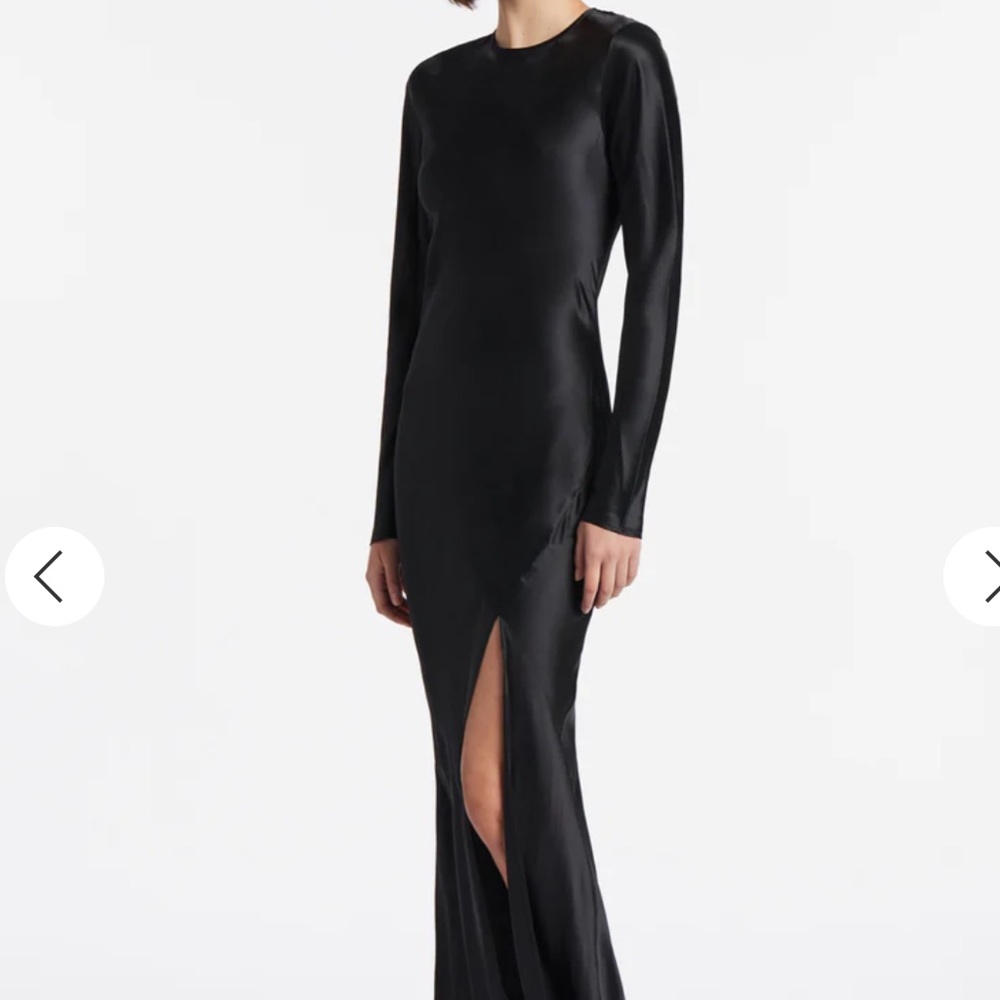 SIR Soleil Long Sleeve Full length Dress / Black Silk / 0